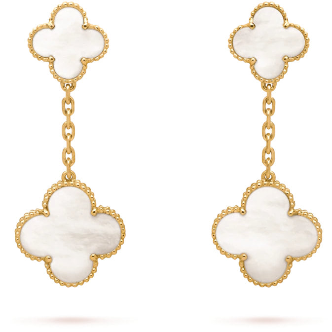 White Ubax Van Cleef Set 2.0  - 18K Gold Plated