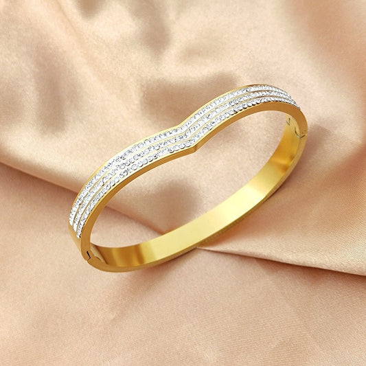 Jamilah Bangle - 18k Gold Plated