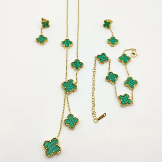 Green Ubax Van Cleef Set 2.0  - 18K Gold Plated