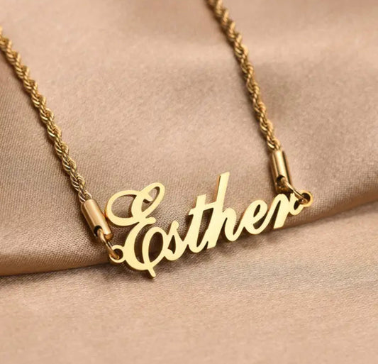 Rope Chain | 18k Gold plated Personalized Name Necklaces