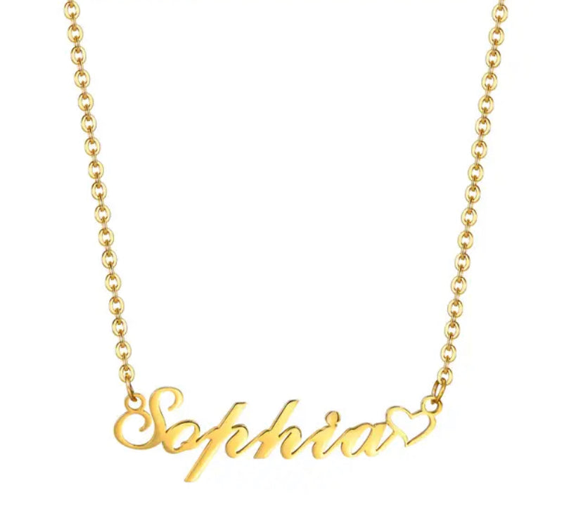 Necklace with heart | 18k Gold plated Personalized Name Necklaces