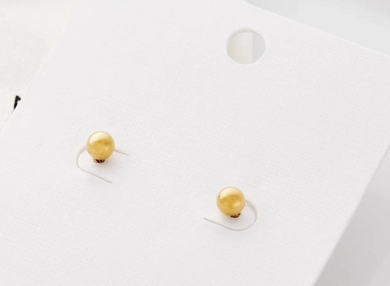 Amina Studs Earrings (3mm)- 18k Gold Plated