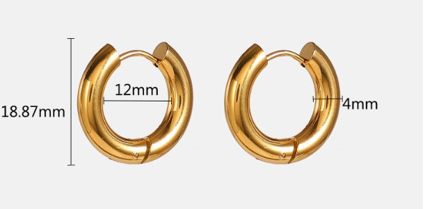 Idman Essential Hoop Earrings- 18k Gold Plated