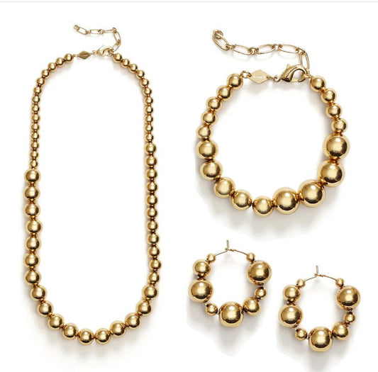 Marwo Gold Pearl Set - 18K Gold Plated