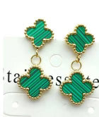 Green Ubax Van Cleef Earrings 3.0 - 18K Gold Plated