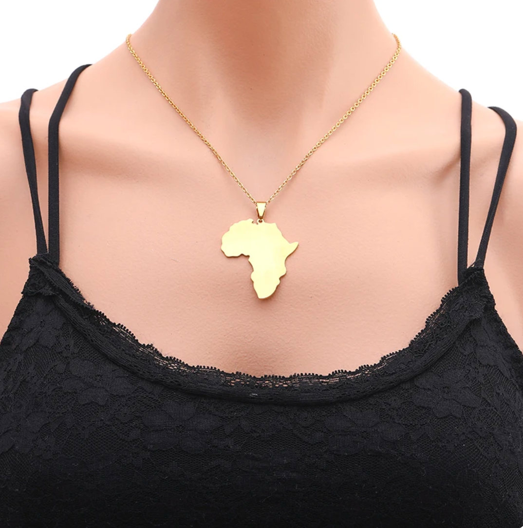 Country Map Necklaces - 18K Gold Plated