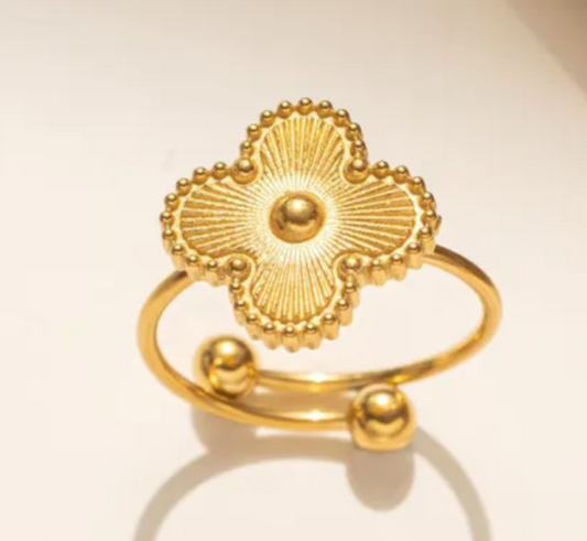 Gold Ubax Van Cleef Ring- 18K Gold Plated