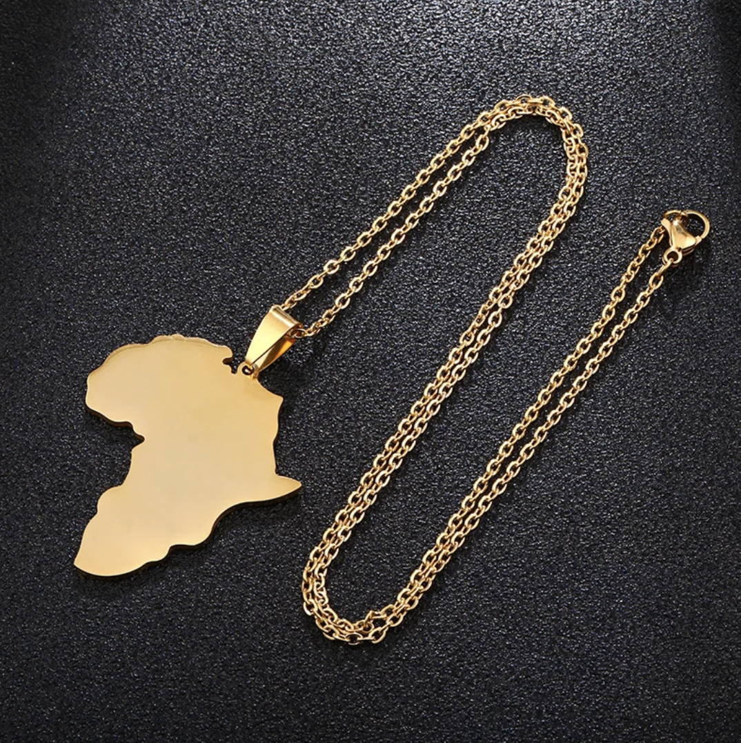 Country Map Necklaces - 18K Gold Plated