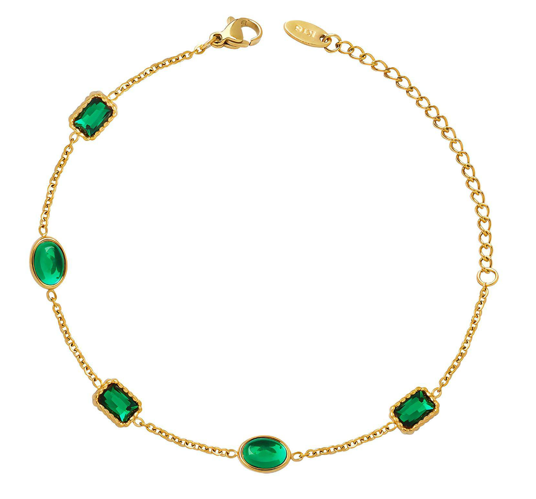 Elwaad Emerald Set - 18K Gold Plated