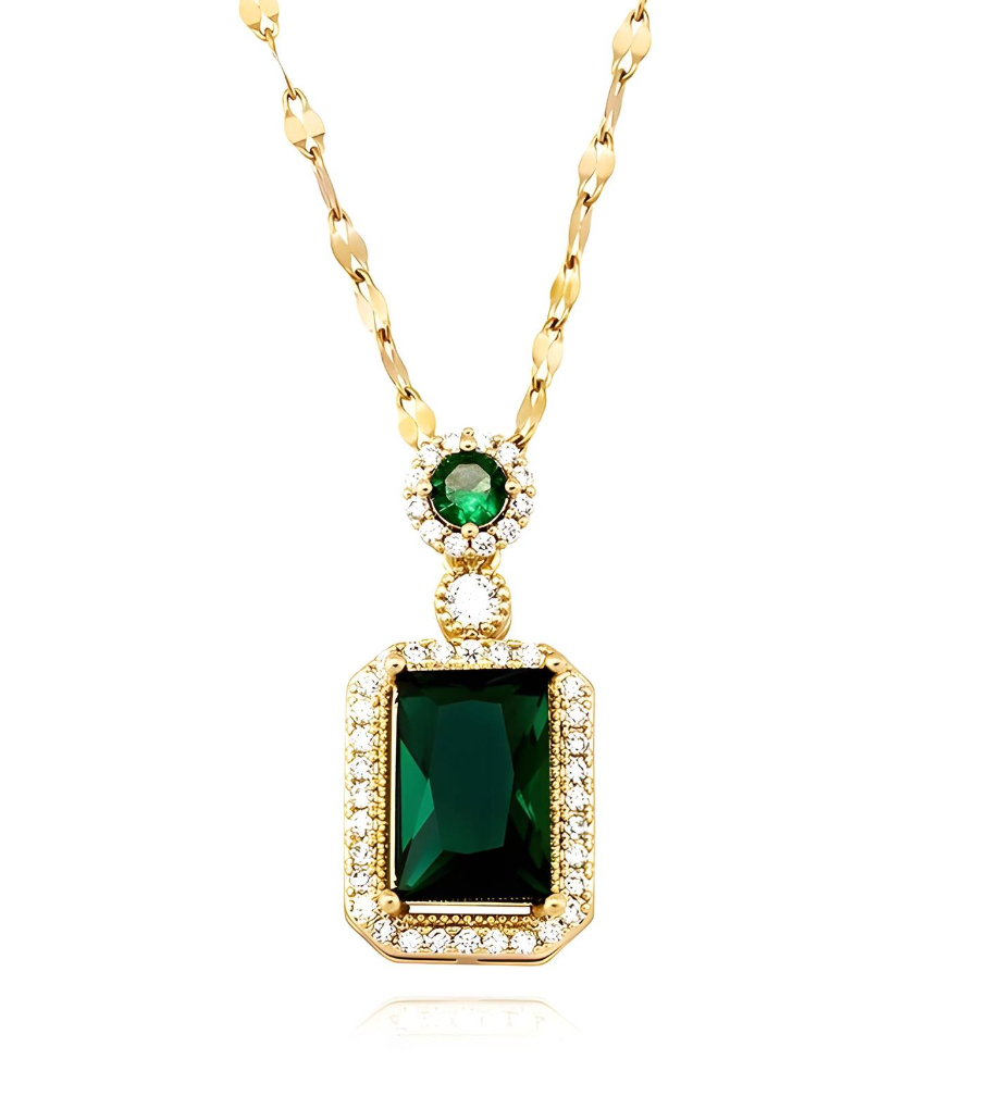 Elwaad Emerald Set - 18K Gold Plated