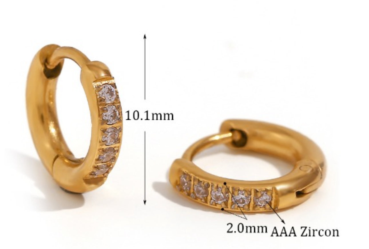 Rukiya Essential Hoop Earrings- 18k Gold Plated