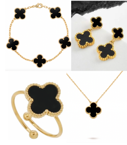 Black Ubax Van Cleef Set 3.0 - 18K Gold Plated