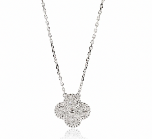 Silver Ubax Van Cleef Necklace - 18K Gold Plated