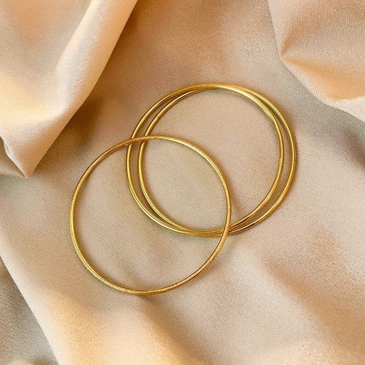 Amina 3 pieces Bangles - 18k Gold Plated