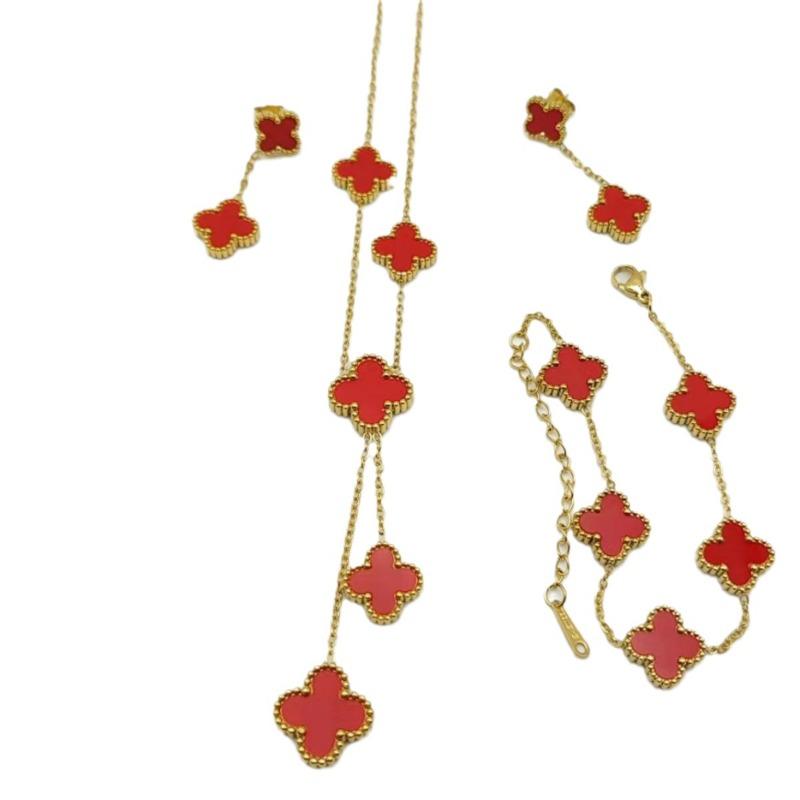 Red Ubax Van Cleef Set 2.0  - 18K Gold Plated