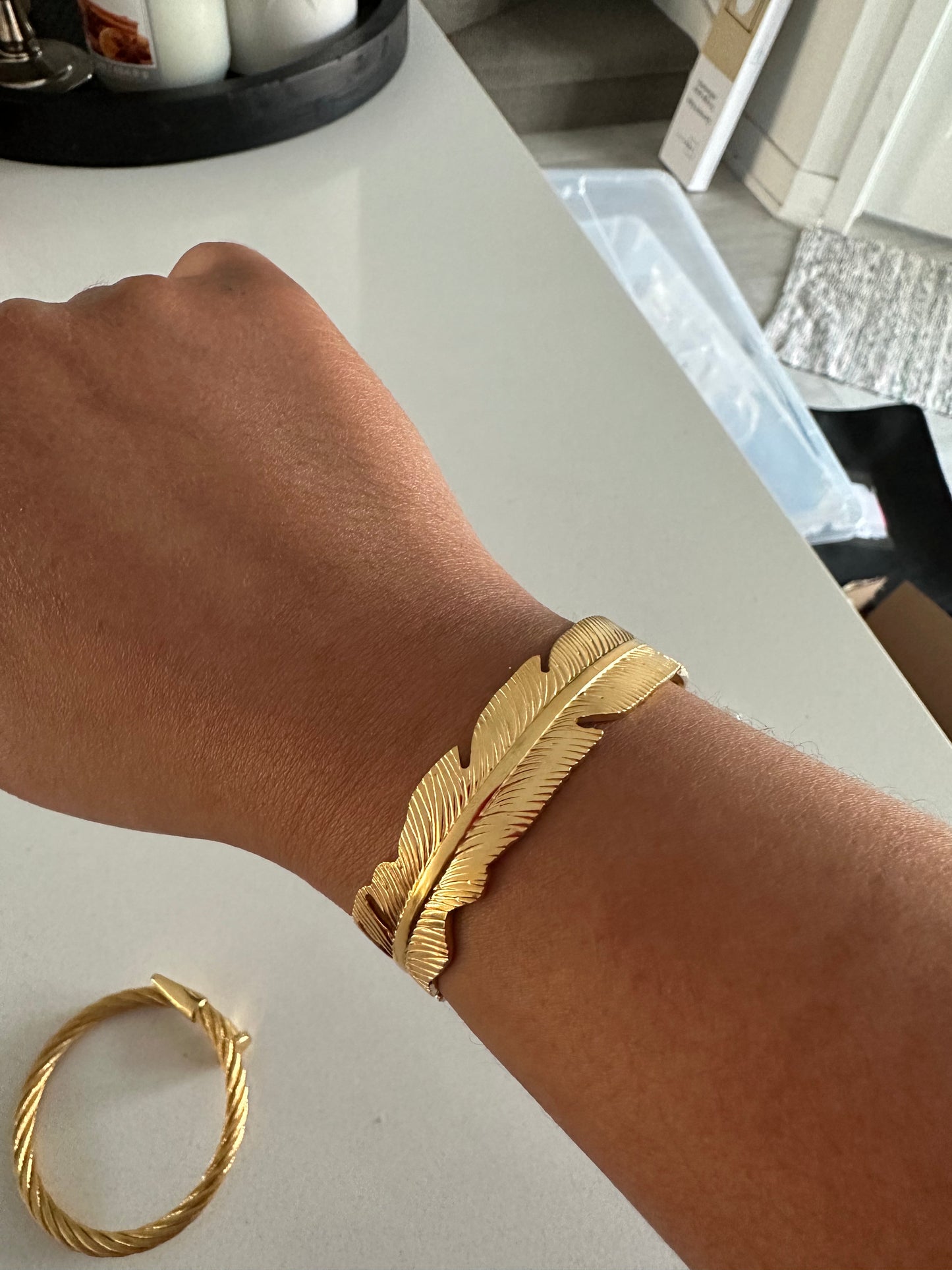 Aisha cuff Bracelet - 18k Gold Plated