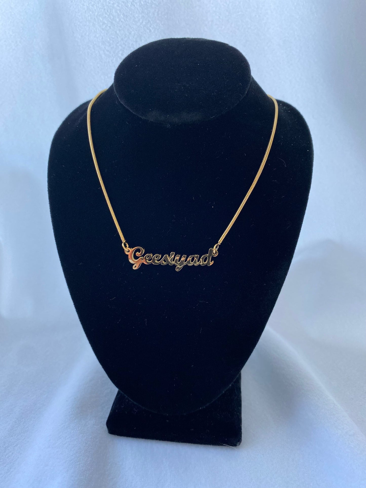 18K Gold Plated Necklaces Somali Names