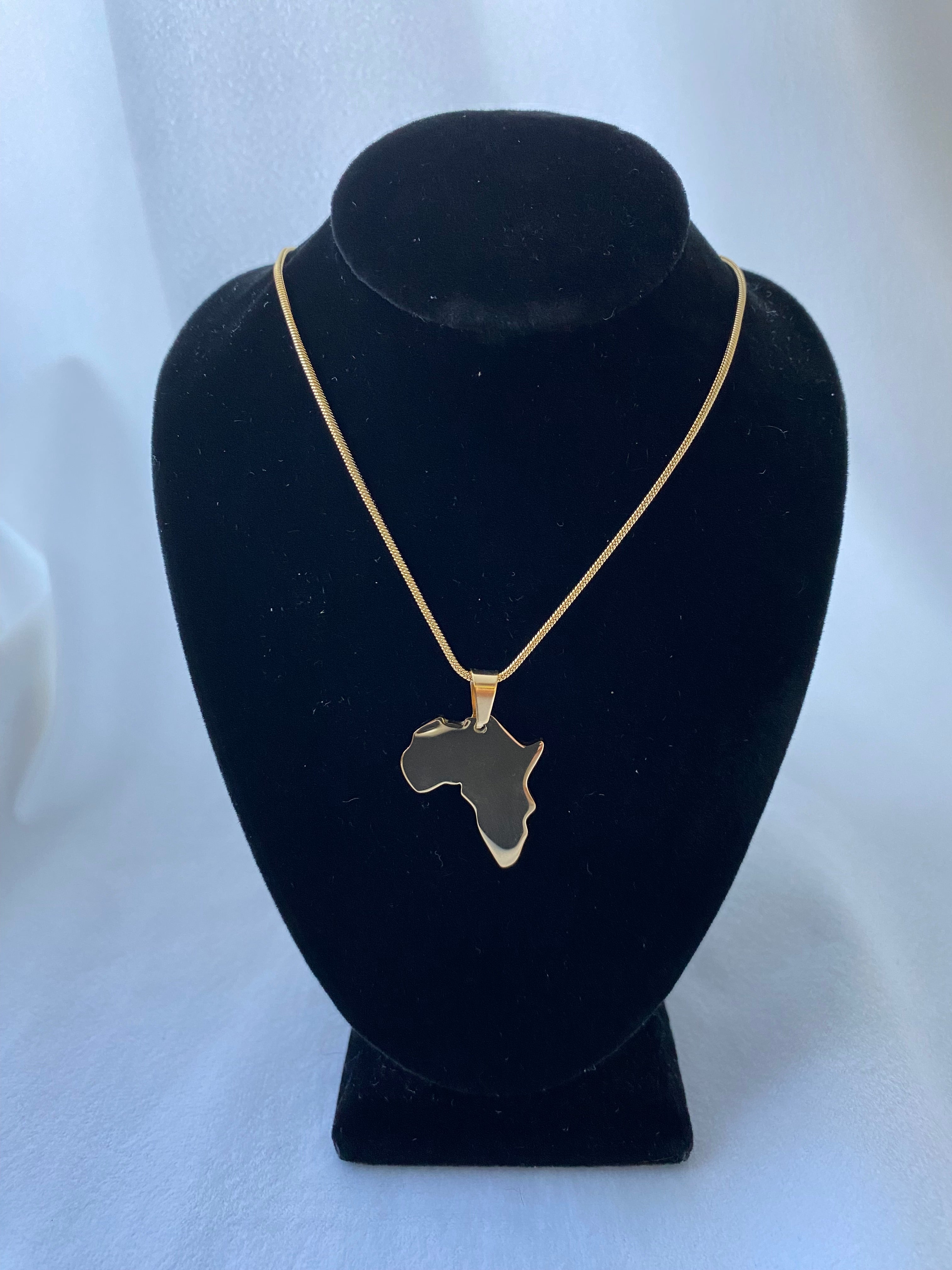 Country Map Necklaces - 18K Gold Plated