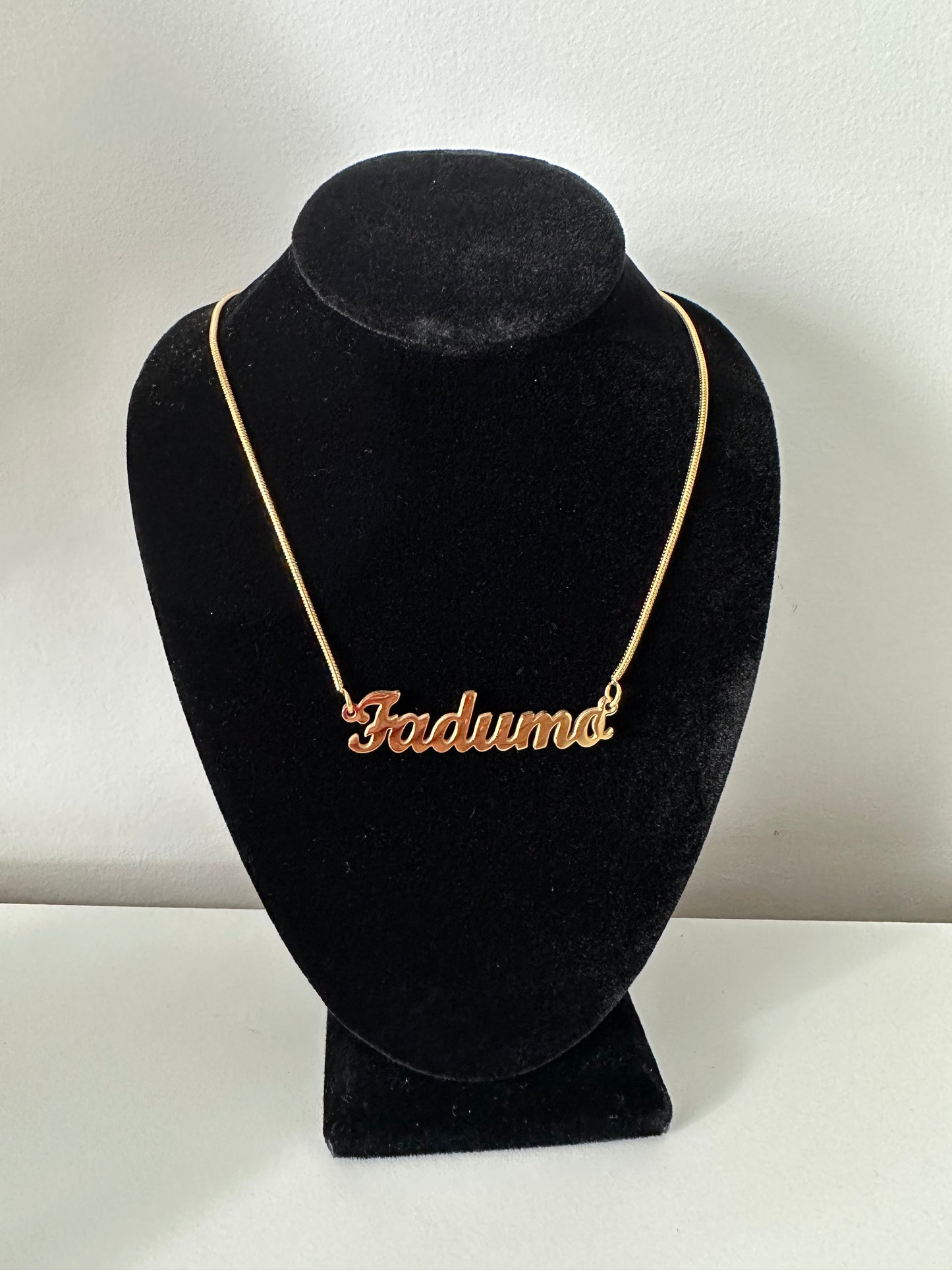 18K Gold Plated Necklaces Somali Names