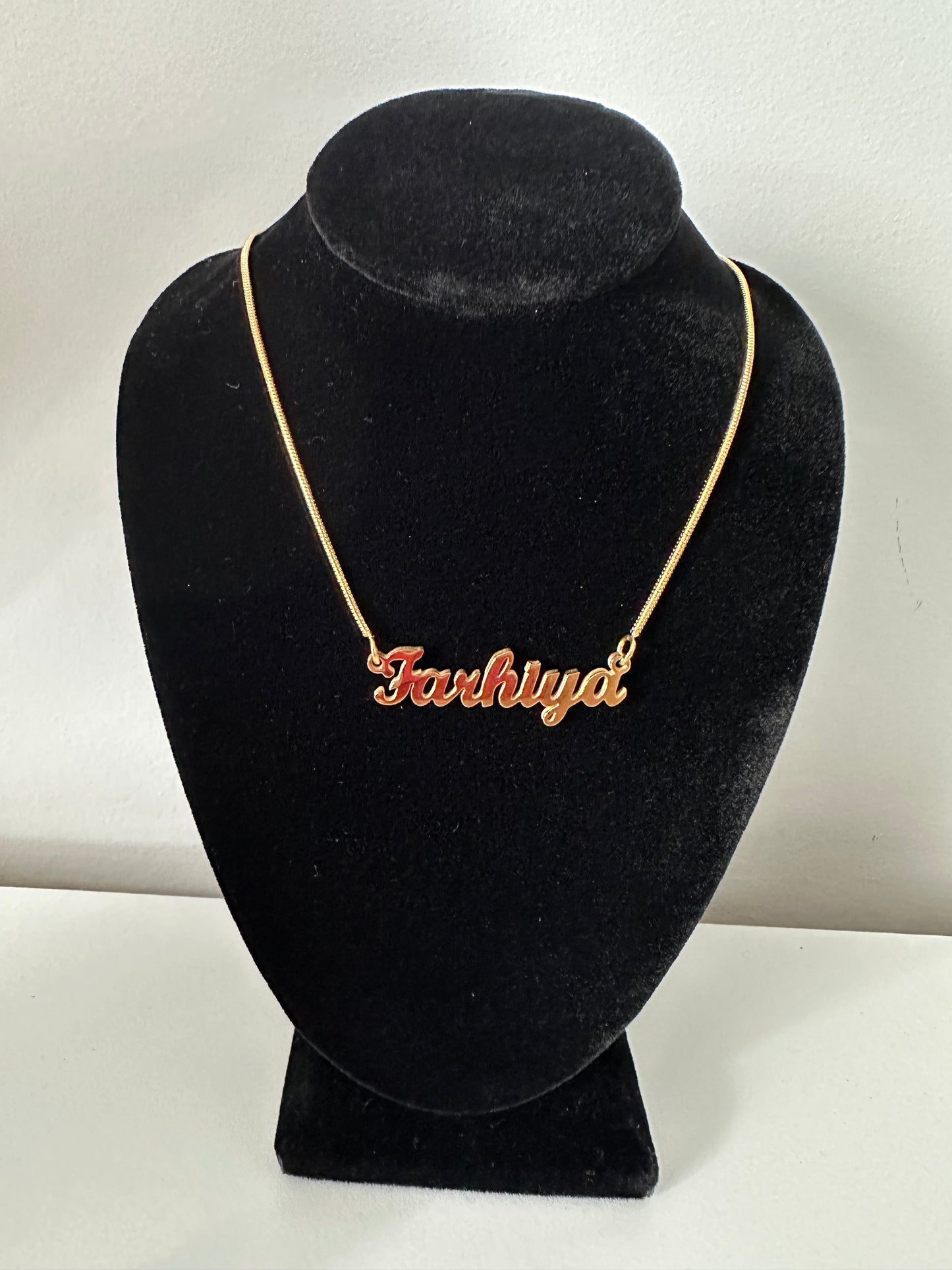 18K Gold Plated Necklaces Somali Names