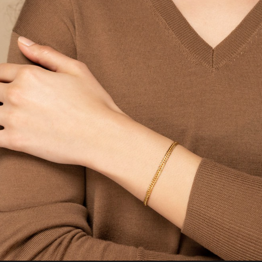 Nema Curb Bracelet - 18k Gold Plated