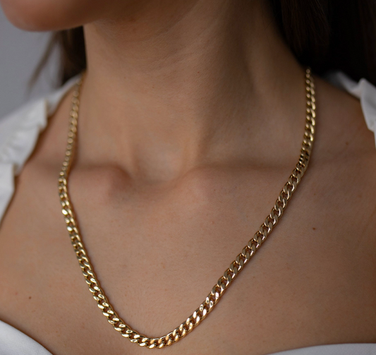 Nema Curb Necklace - 18k Gold Plated