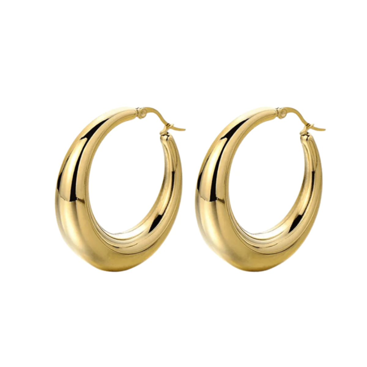 Dagan Hoop Earrings - 18k Gold Plated – Asliboutique